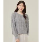 ショッピングスパンコール ニット セーター 「洗える」透かし編みスパンコール ニット レディース