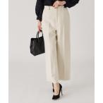 パンツ 「日本製／ラメ入り」上品なストレートワイドパンツ レディース