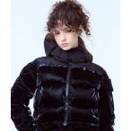 ダウンコート ダウンジャケット AM RIBBON FRILL PUFFER JACKET レディース