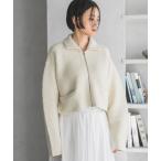 カーディガン ラメエリZIPカーディガン レディース