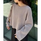 ニット セーター モールプルオーバー_長袖 レディース