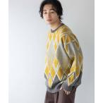 セーター ニット アーガイルジャガードニット　242708 メンズ レディース