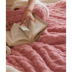 ブランケット ケーブル編みブランケット