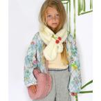 カーディガン アーガイルフラワープリントミニ裏毛裏起毛ジップカーディガン キッズ 子供服 女の子