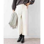 パンツ 「新素材」裏起毛ワイドクロップドパンツ(機能素材/3サイズ展開) レディース