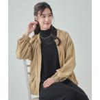 ブルゾン アウター 襟ギャザーライトブルゾン レディース