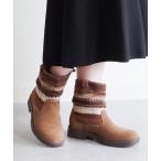 ショッピングMINNETONKA ブーツ 「MINNETONKA/ミネトンカ」 JOLI ニットスエードショートブーツ レディース