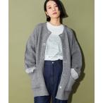 カーディガン 「CITEN」ノーカラーニットコート レディース