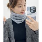 ネックウォーマー スヌード 裏ファー ソリッドカラー リブ ニット ネックウォーマー レディース