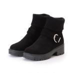 ショッピングニットブーツ ブーツ ベルト付き ニット ドッキング 厚底 ブーツ レディース