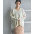 ニット セーター カシミヤコンユルVプルオーバーニット レディース
