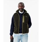 ベスト ジレ スタンドカラー パイピング シェルパフリースベスト メンズ レディース