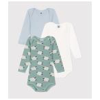 ショッピングロンパース ベビー服 ロンパース 長袖ボディ３枚組