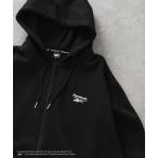 パーカー 「REEBOK」 「別注」 左胸 ワンポイント ロゴ 刺繍 長袖 裏起毛 ジップパーカー レディース メンズ