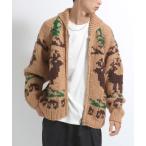 カーディガン HOUSTON(ヒューストン)HAND KNIT COWCHIN CADIGAN カウチンセーター レディース メンズ ユニセックス/ニ