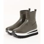 ショッピングウェッジソール ブーツ 「MUUM」ムーム　厚底ウェッジソールスニーカーブーツ　MM-4820 レディース