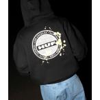 パーカー MANHOLE FLEECE FULL ZIP HOODIE / HUF ハフ ヘビーウェイト プリントロゴ パーカー メンズ レディース