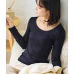 インナーシャツ 肌着 「まるで毛布！のような暖かさ・薄手」丸首長袖 レディース