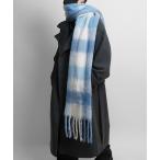 マフラー 24AW「新色追加」ベーシック / チェック柄 ボリュームフリンジ大判マフラー「Confirm」 メンズ レディース