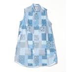 「INDIVIDUALIZED SHIRTS」 ノースリーブシャツ「BEAMS BOYコラボ」 15 ブルー レディース
