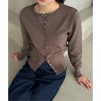 ショッピングエピ カーディガン 「ハンドウォッシャブル」メニーボタンコンパクトカーディガン レディース