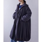 ダウンコート ダウンジャケット 中わたバルーンリブコート レディース