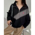 トレーナー スウェット 「U.S. POLO ASSN.」「別注」ワンポイント刺繍ハーフジップスウェットプルオーバー レディース