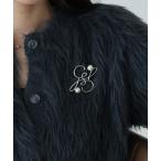 ショッピングブローチ ブローチ パール付きニュアンスモチーフブローチ レディース