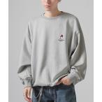 ショッピングスエード トレーナー スウェット おばけワンポイント刺繍スエードトレーナー メンズ レディース