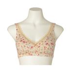 ブラジャー キッドブルー -２４ガーニッシュフラワー -ソフトブラジャー(ノンワイヤー) -KIAA438 -kidblue