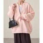 パーカー ハーフジップスウェット レディース