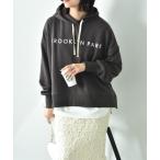 パーカー フロッキーロゴプリント