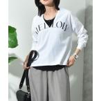 tシャツ ポンチローマ深Ｖロゴプリ