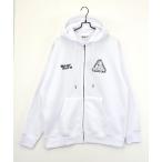 パーカー 「GROOVY STORE」サガラ刺繍サークルロゴ裏起毛ZIPパーカー メンズ レディース