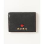 [miu miu] футляр для карточек - черный женский 