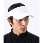 サンバイザー 「MEN」光沢ロゴプリント バイザー メンズ