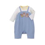 ベビー服 ロンパース ミキハウスベア長袖ロンパース