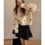 ショッピングハート ニット セーター ハート柄ニットトップス レディース