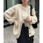 カーディガン 「もちふわシリーズ」もちふわVカーディガン レディース