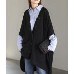 カーディガン 大判ポンチョカーディガン レディース