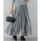 スカート ホイルプリントプリーツ 