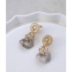 イヤリング マーブルアクリルチェーンイヤリング レディース