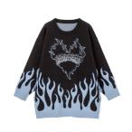 ニット セーター フレイムジャガードビッグニット レディース メンズ