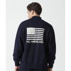 セーター ニット 「WEB＆DEPOT限定」STANDZIP KNIT ”AMERICAN FLAGS” / スタンドジップ ニット ”アメリカンフラ