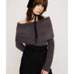 ニット セーター 「MAYWAY」OFF SHOULDER 2P TOPS オフ ショルダー 2ピー トップス レディース