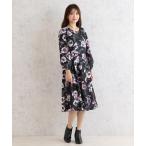 ワンピース ローズプリントワンピース