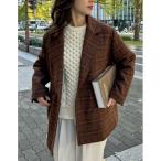 ショッピングリエディ ジャケット テーラードジャケット 「2024-25 WINTER COLLECTION」ウール混チェックor無地ミドルコート レディース