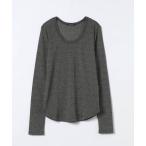 ショッピングラメ tシャツ ソフトラメリブUネックLS TEE/240318 レディース