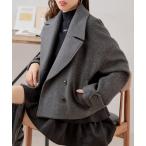 ピーコート pコート スタンドカラーPコート レディース