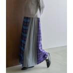 スカート シャギーチェックプリーツスカート